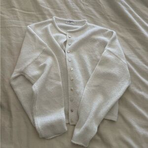 CJLA Ellie ivory White Button-Up Sweater cardigan